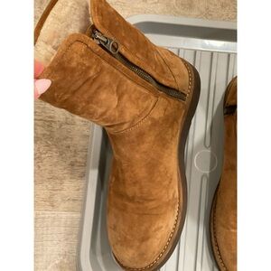 Authentic UGG Classic Luxe Abree Short Suede Shearling-Lined Boots